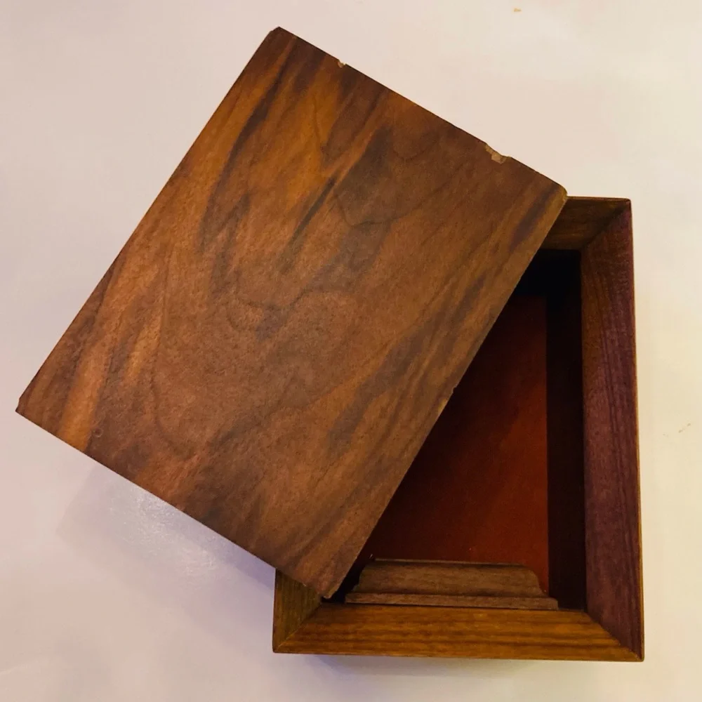 Vintage Rosewood shadow display boxes raised plinth felt backed interior